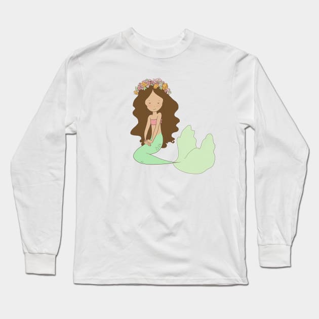 Mermaid Island Princess Long Sleeve T-Shirt by littlemoondance